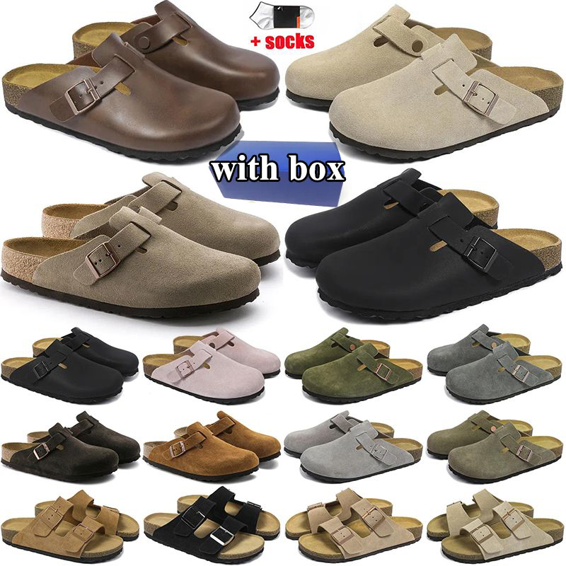 boston birkinstocksandal with box sandals womens slippers fur slides summer buckle beach sandal flip flops women designer clogs bostonclog sandal