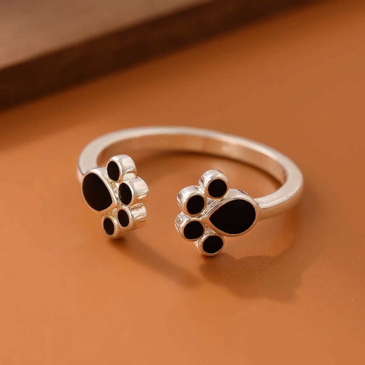 New Creative Sweet Fashion Cute 925 Sterling Silver Jewelry Personality Cat Cl Female Exquisite Opening Rings R174 W250609 W250609