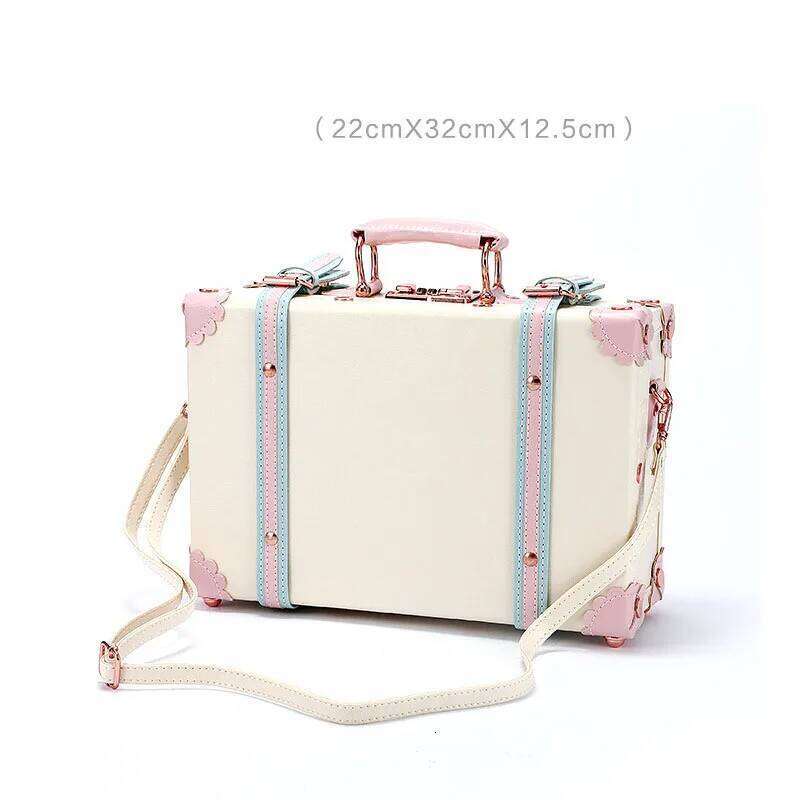 Retro New Women Vintag PU Travel Suitcase sets inch Men Trolley Lage handbag Carry