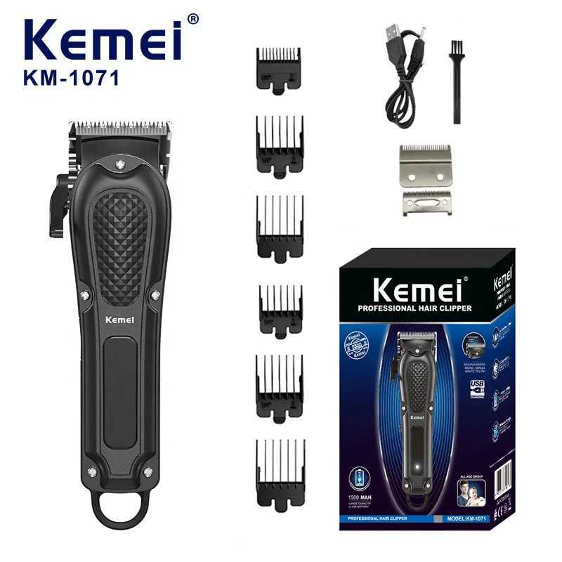 Kemei KM-1071 Electric Hair Clipper USB Rechargeable Professional Mens Hair Trimmer Cordless Hair Cutting Tool Styling Trimmer W250609