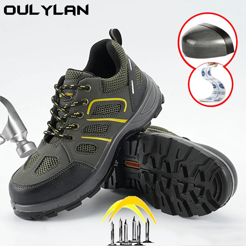 Chaussures de sécurité de travail hommes Chaussures de sécurité en respiration légères