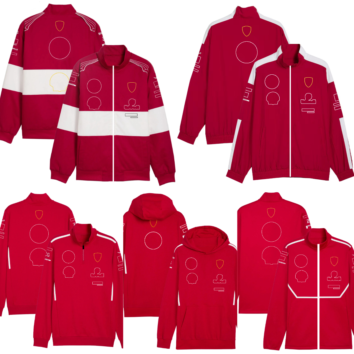 F1 2025 Team Racing Suit Veste à capuche Formule 1 Pilote Zip Up Veste Fans de voiture Hommes Femmes Sweat à capuche Sweat Vintage Rouge Pull Swe