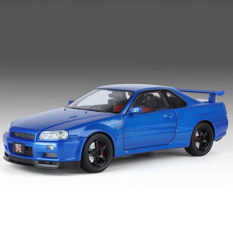 Large Size 1 18 Skyline Ares GTR GTR R34 Alloy Sports Car Model Diecasts Metal Racing Car Vehicles Model Sound Light Kids Gifts W250609 C251018-image-1080531418