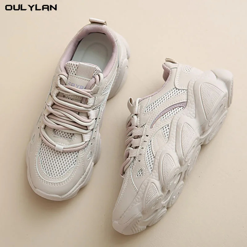 Oulylan Low-top 3-5 cm de hauteur augmentant les chaussures de transfert des chaussures de sport respirantes femmes baskets décontractées chaussu