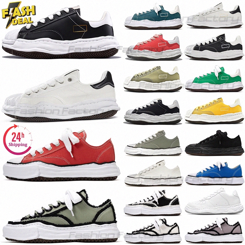 designer sneakers Shoes Sole Canvas Low mihara Black Pink Light Blue womens mahara White Purple Over Dye Navy mens size 36-45 P9Lf#