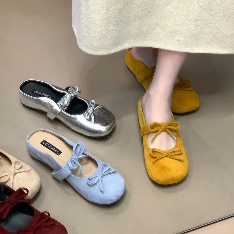 Fashion Summer Round Toe Mules Femmes Slippers Robe décontractée Singbacks Slides Ladies Slip on Shoes 250606