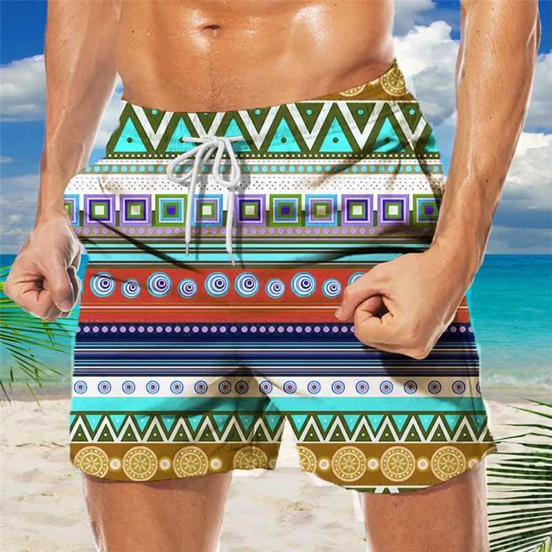 Ocean Clouds Graphic Swim Trunks For Men Boat Car Ethnic 3D Printed Short Pants Summer Loose Harajuku Sport Street Board Shorts W250610