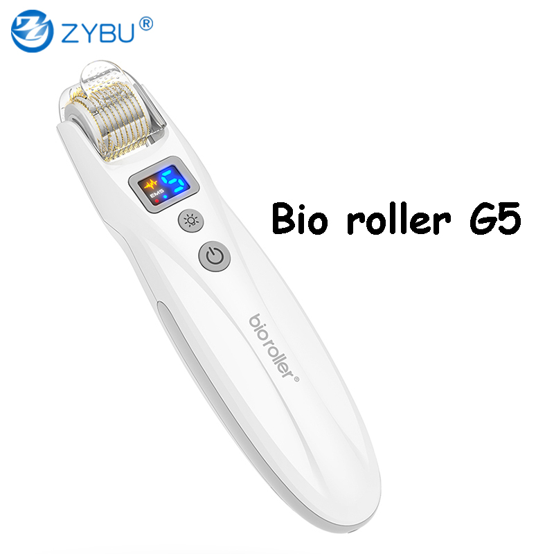 540 Micro Needling Stamp G5 Derma Bio Roller Hair Beard Growth Titanium Microneedling Anti Acne Face Skin Care EMS LED Light Treatment Vibration