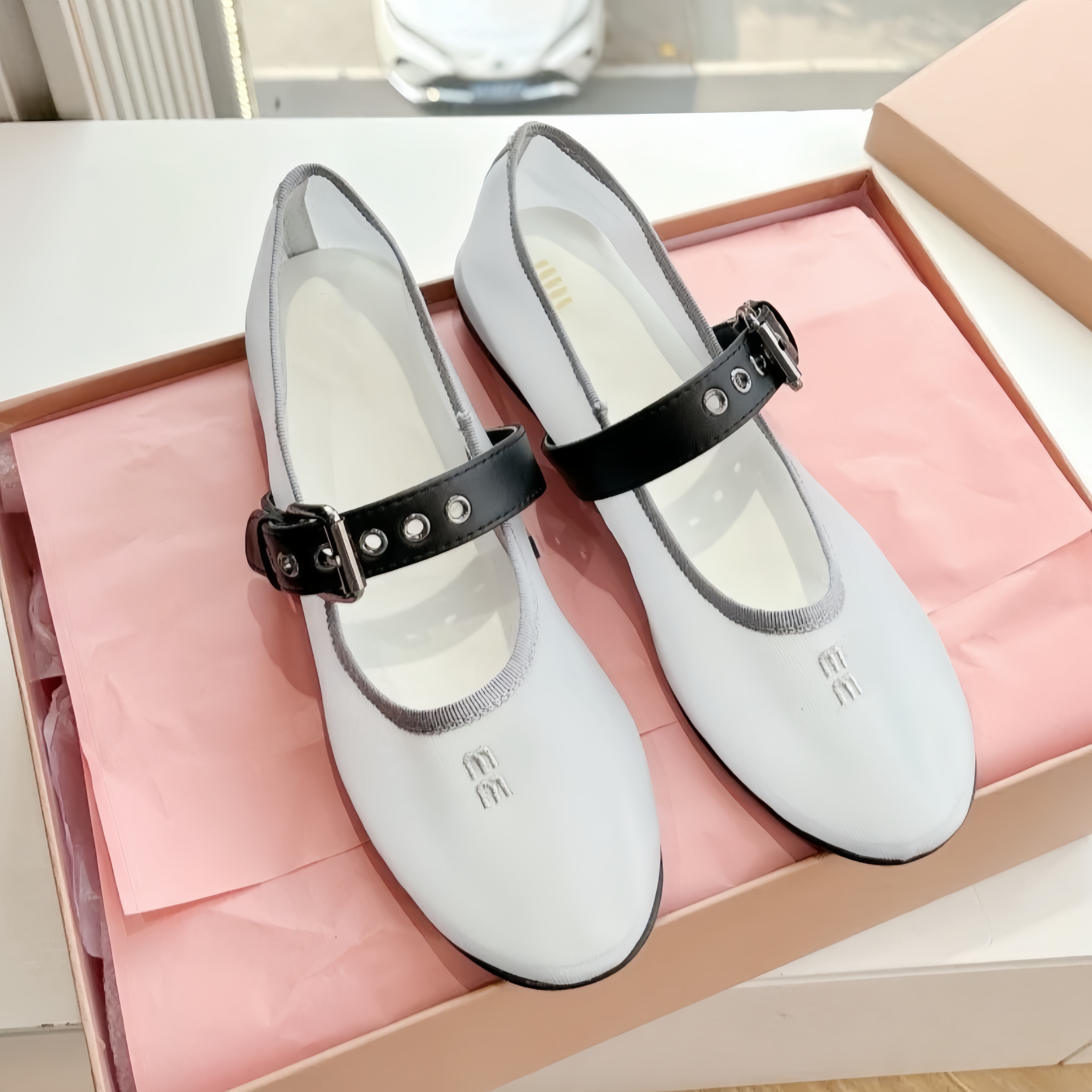 Lady ballet Flat Designer mary jane shoe Womens Loafer Lace Dress shoe Luxury ballerina walk shoes Sac femme Outdoor moccasin Leather canvas Party c