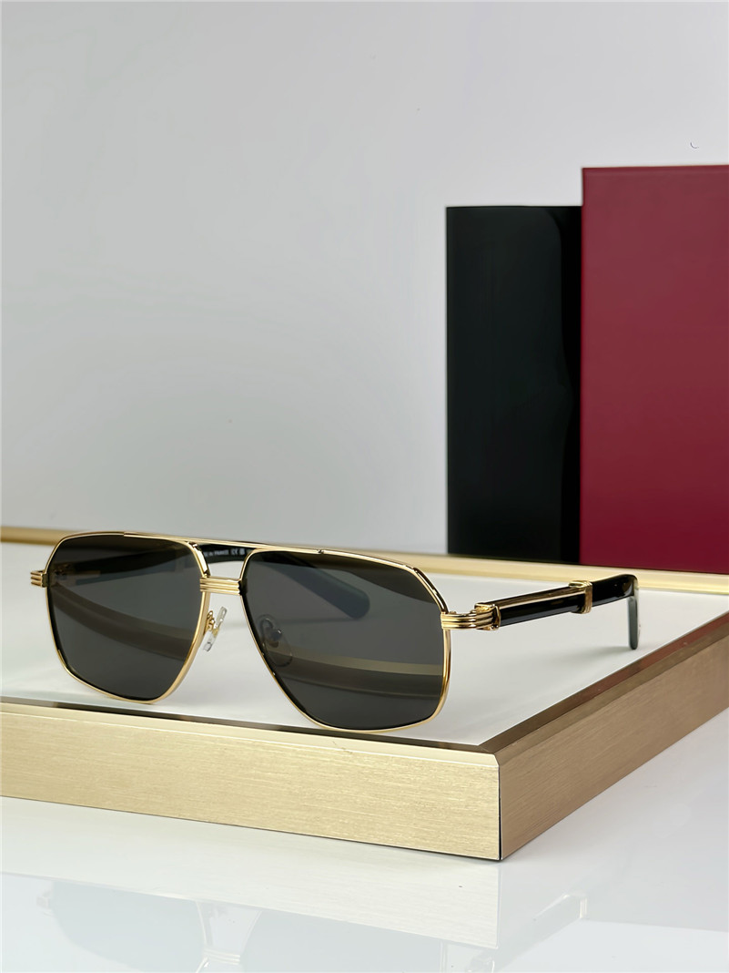 Nouveau design de mode lunettes de soleil pilote 0711 exquis cadre en or K classique style simple et populaire lunettes de protection polyvalente