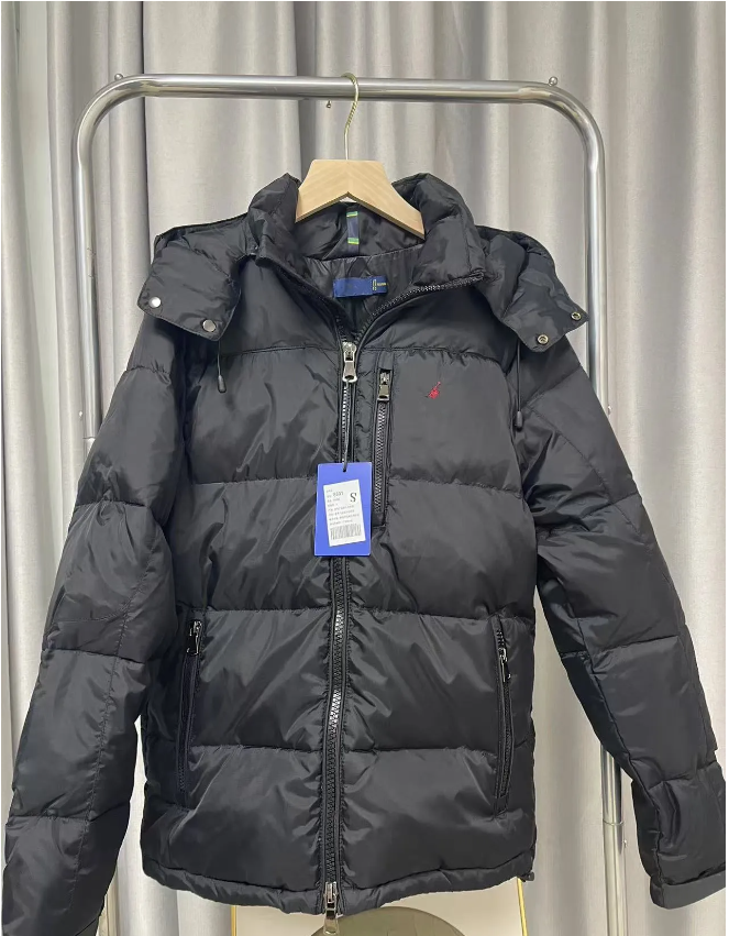 2025 mens winter jacket polos puffer jacket down jacket coat men classic Embroidery cotton thick body warmer winterjacke fashion casual zipper hood