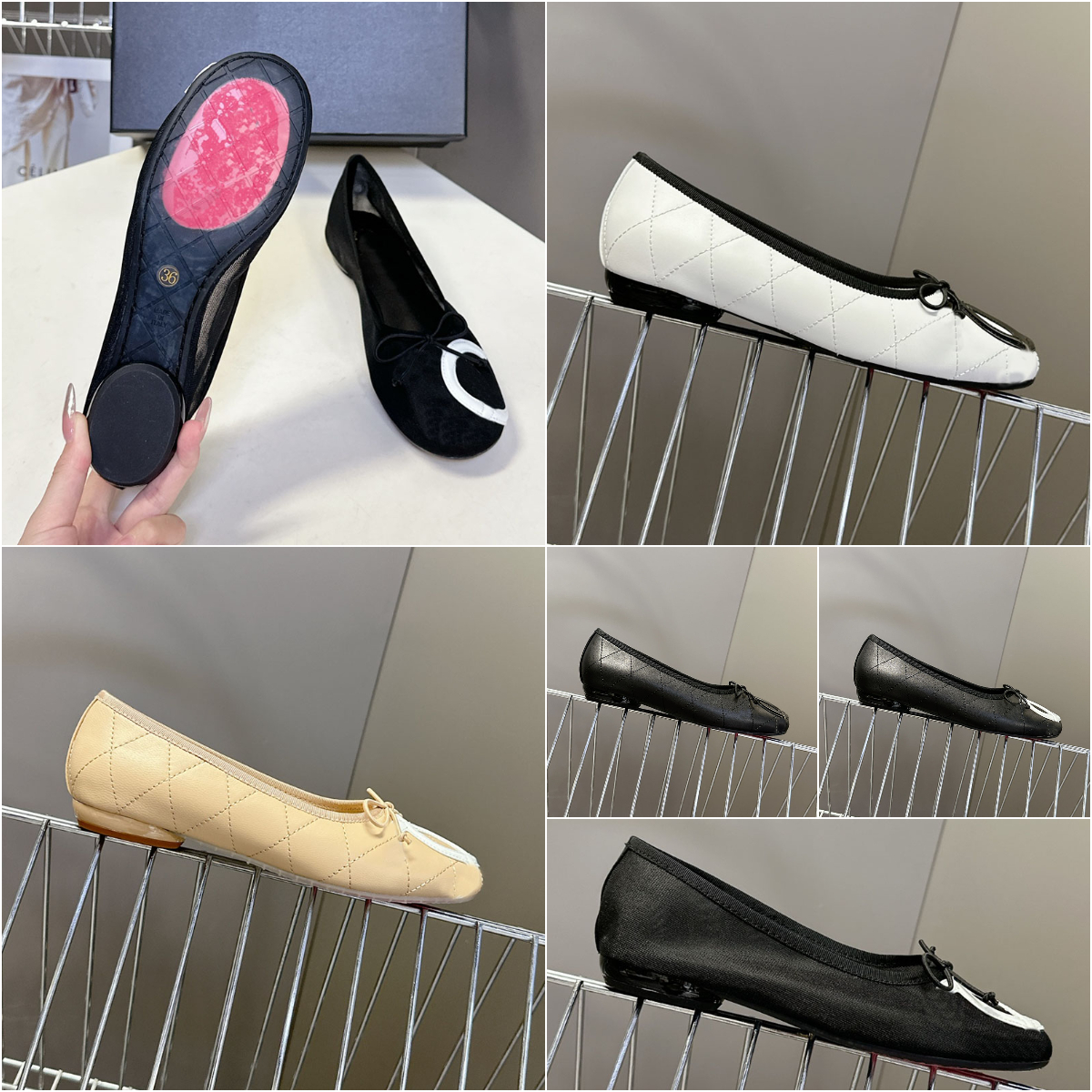 Chaussures de créateur ballerine plates sandales pour femmes chaussures de ballet chaussures arc chaussures de danse womans ballerinas robes de m