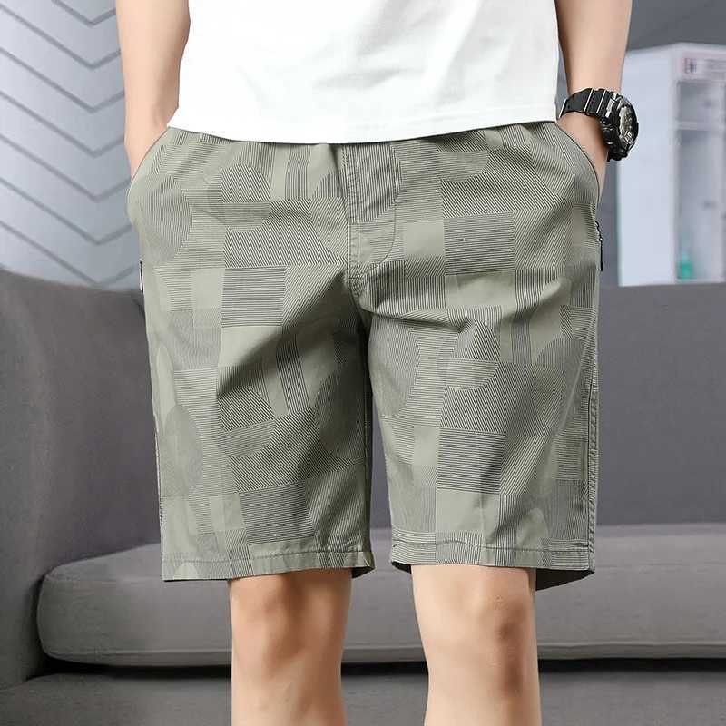 Plus Size L-6XL Fashion Summer Shorts Men Plaid Printed Cotton Soft Thin Loose Casual Shorts Gym Beach Short Pants Korean W250610