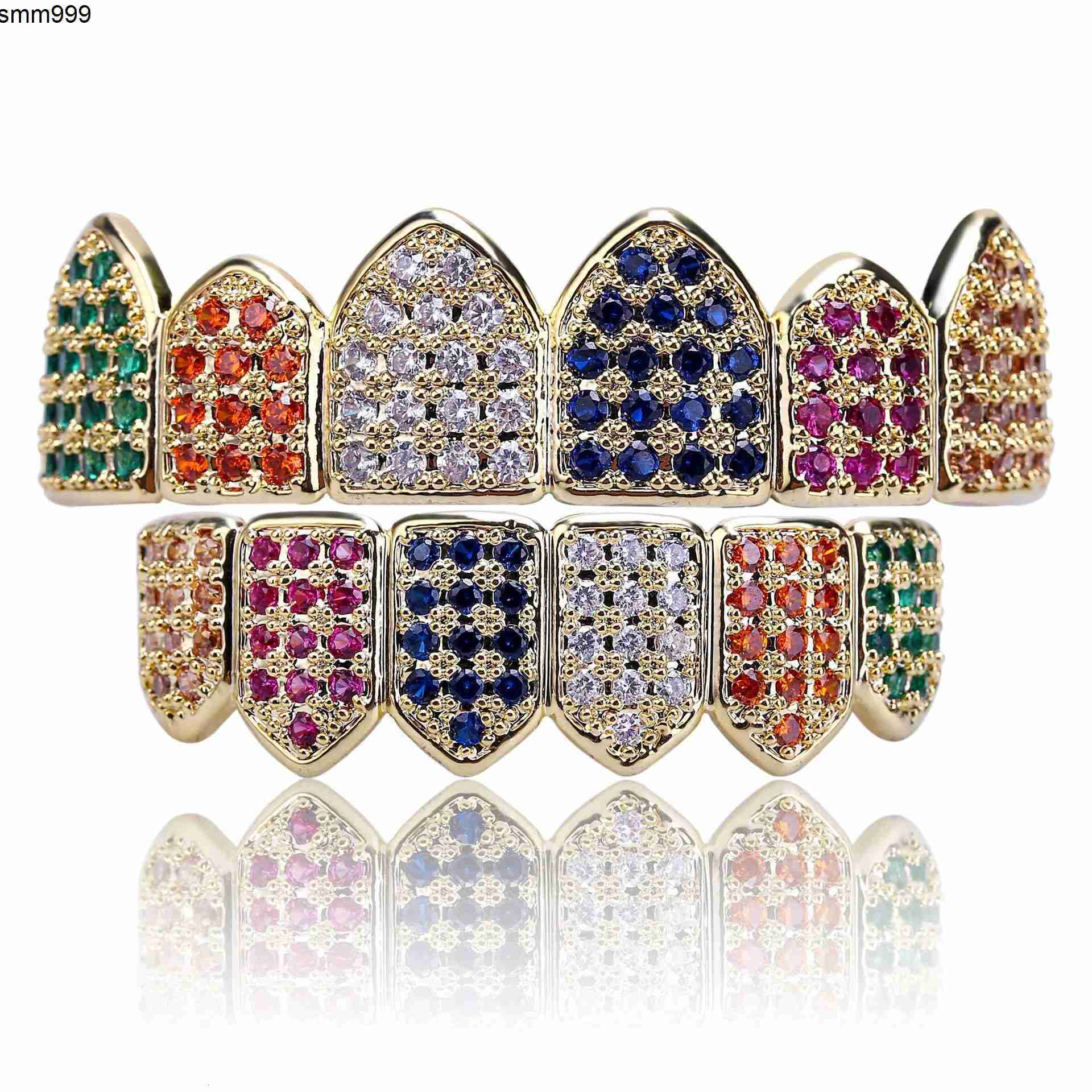 Hip Hop vente chaude Micro or bretelles Vampire accessoire Style tendance bretelles Diamante Grillz pour rappeur hommes
