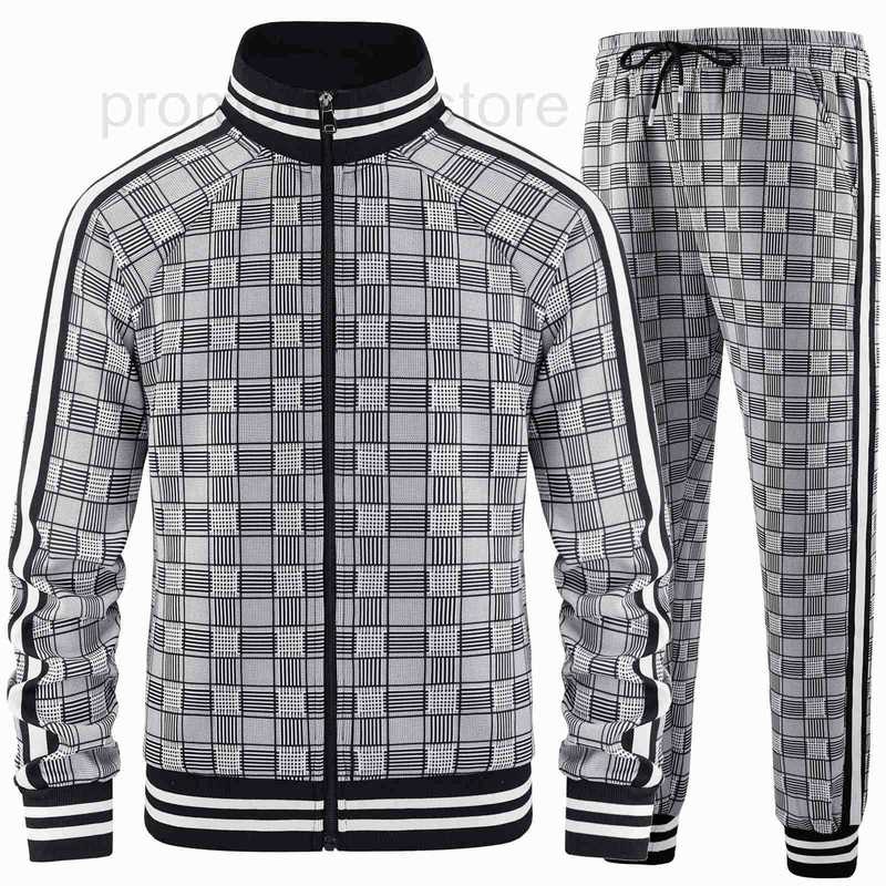 Men's Tracksuits designer New Sports Suit 3D Printed Fitness Zipper Stand Collar Jacket Cardigan Casual Sweatpants Set M3KM
