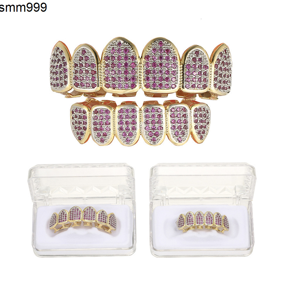 vente en gros diamant Grillz plein diamant or dents orthèse Hip Hop bijoux inspirés par les étoiles du rappeur brillant bijoux de corps de mode