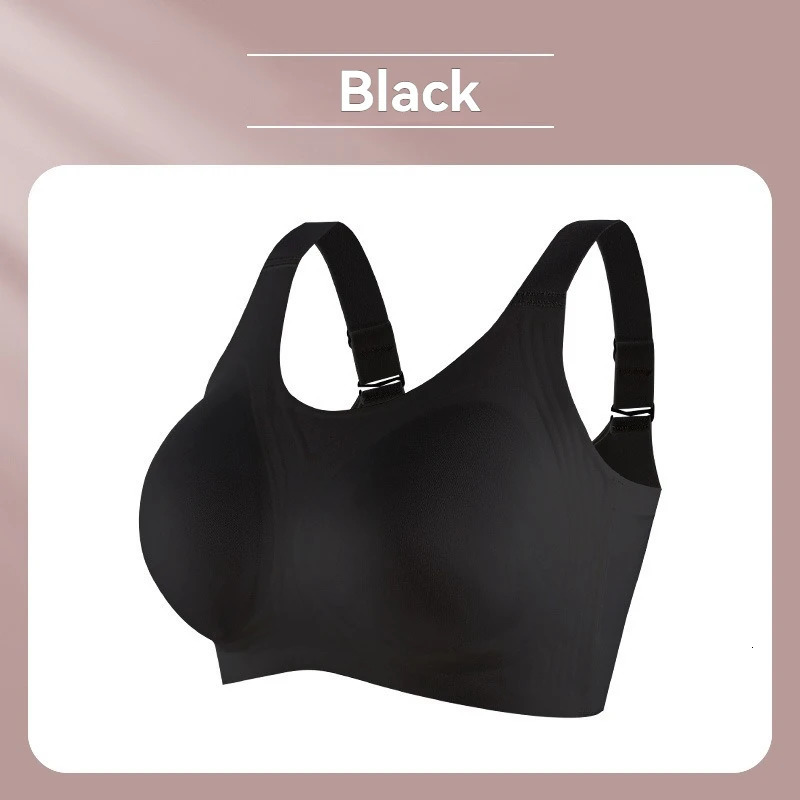 Femme été découpé au Laser sans couture sans fil Push Up soutien-gorge basique haut court Por Mayor rembourré femmes brassier glace soie sans cou