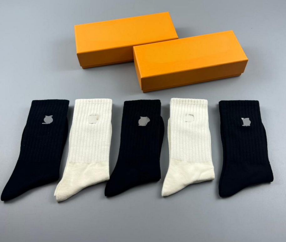 Multicolor Fashion Designer Mens Women Men High Quality Cotton All-match Classic Ankle Breathable Mixing Football Basketball Socks With Box 5/pai