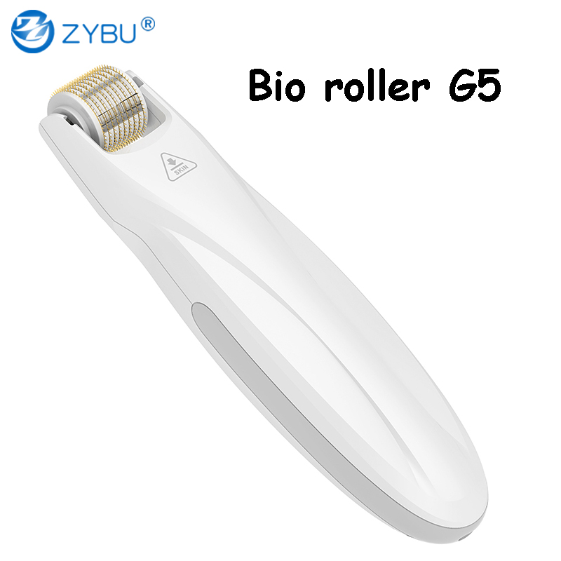 Microneedle Derma Bio Roller G5 540 Titanium Needles Stamp Microneedling Tool Skin Care Facial Hair Beard Growth EMS Massage Red Bled Light LED Ther
