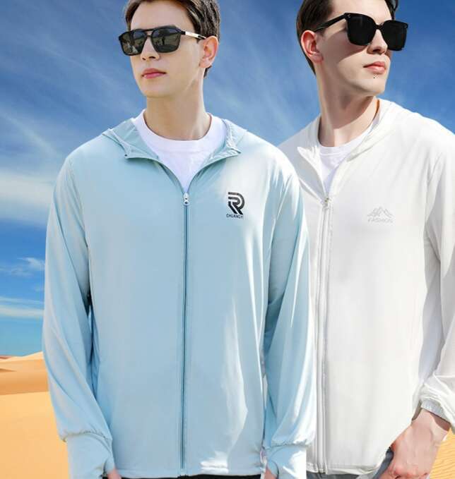 REALYARD Summer New Ice Silk Plus Size Jacket Men's Ultra-Thin Breathable Sun Protection Clothing Outdoor Thin Coat