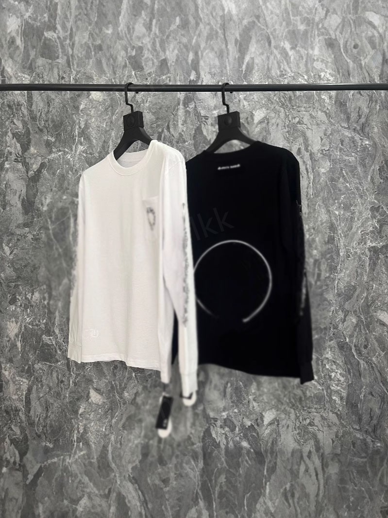 Men's T-Shirts Designer Long T-Shirts 100% Cotton Top Quality Printed Long Sleeved For Men and Women