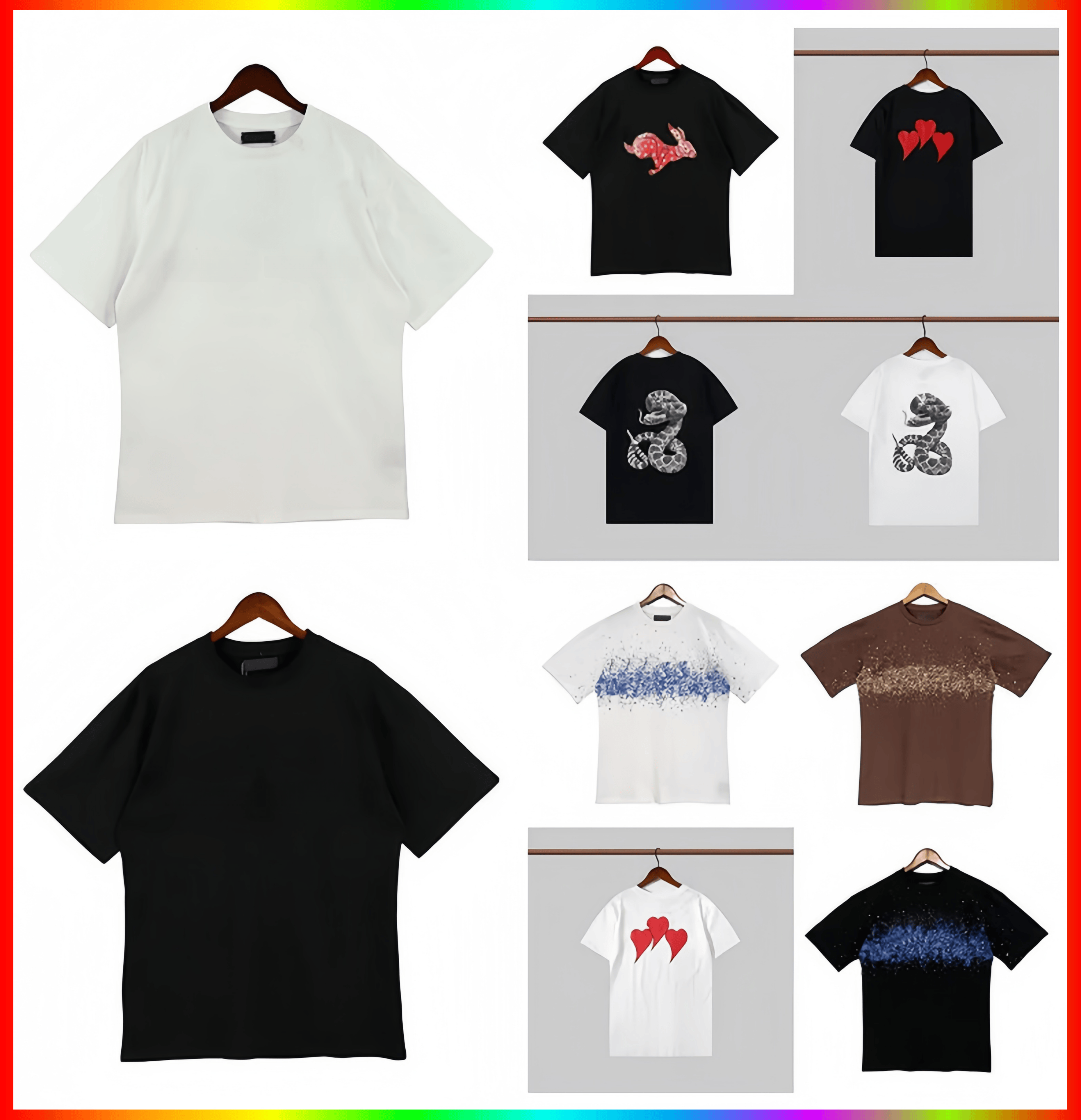 shirts luxury designer t shirt graphic tee shirt shirts for men designer short sleeves US size S-XL wholesale 2 pieces 5% discount mens t shirt-image-952596297
