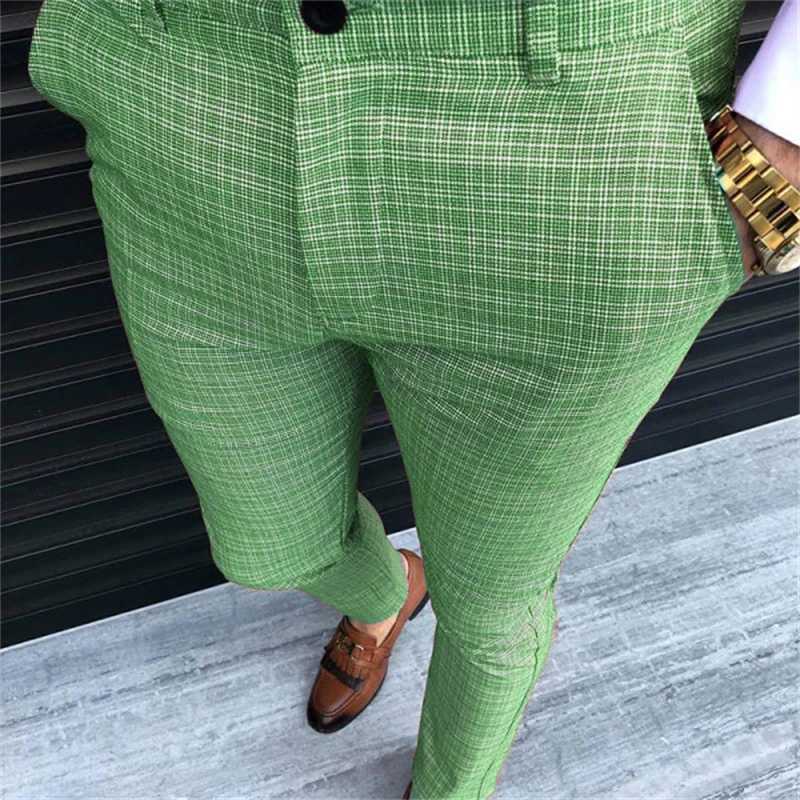 Autumn Striped Mens Pants 2024 Spring New High-Quality Slim Fit Fashionable Casual Pants Mens Clothing Formal Full-length Pants XJ250611