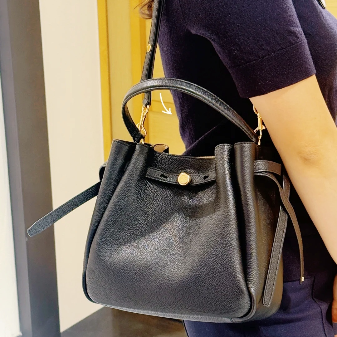 Womens Men Designer Luxury handbag romy tote Top handle Clutch Shoulder Bucket leather purse pochette bag Straps Fashion City Crossbody travel Black