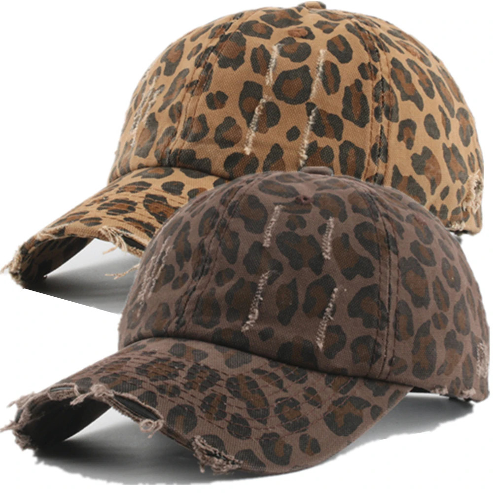 Y2K Fashion Leopard Print Womens Baseball Cap Summer Outdoor Sunscreen Hat Female Trendy Cap 250610