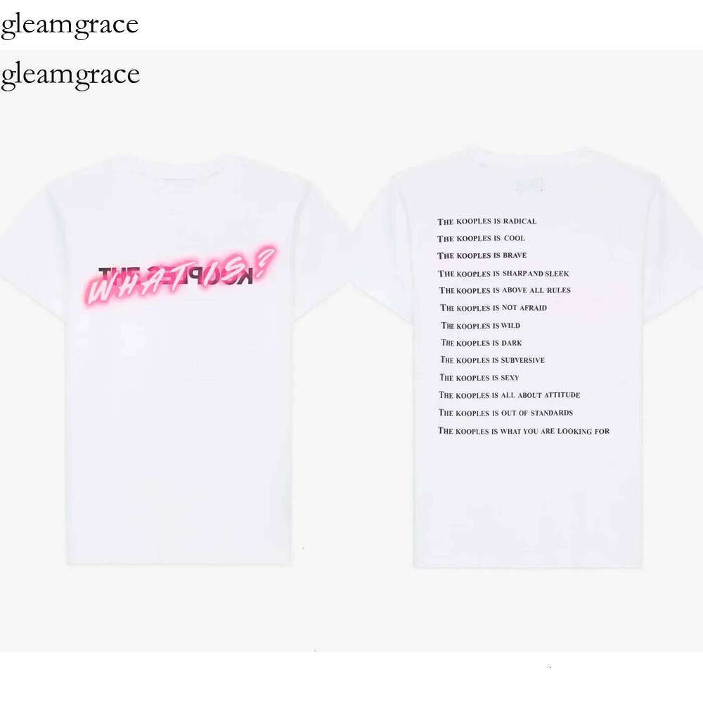 25ss the kooples Listing T-shirt Women Casual Cotton France The Couples Short Sleeves Kooples Oversize Y2k Man Women Unisex Tee a39