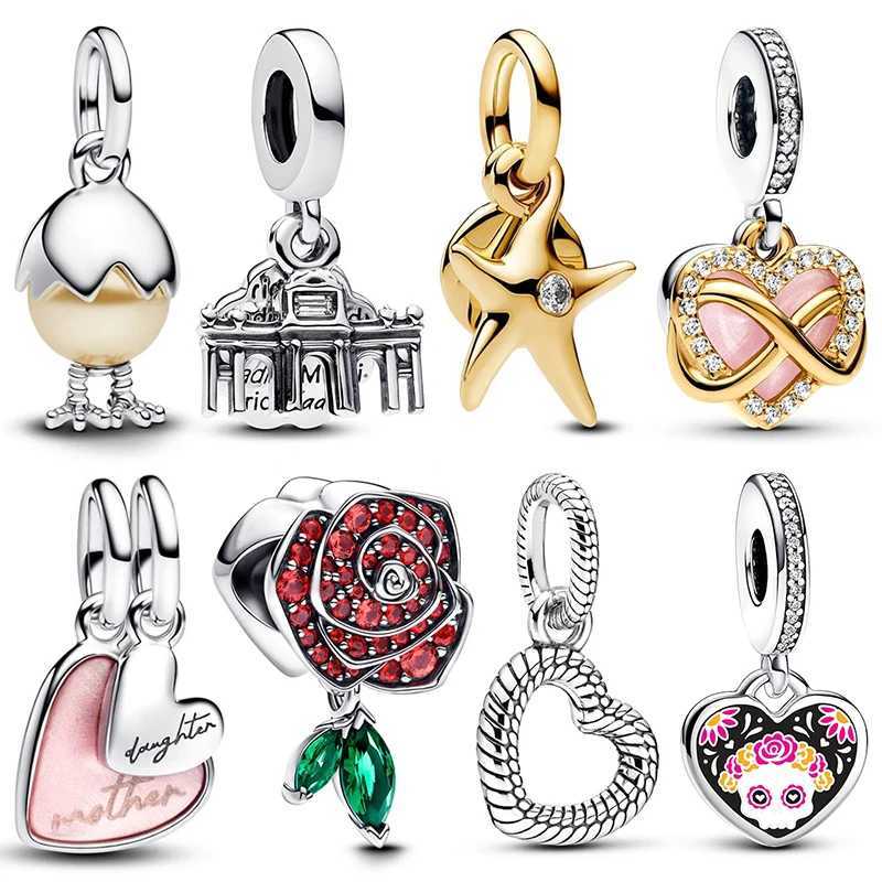 2025 Rose Heart Pendant Charm Beads Fits 3mm Bracelets Bangle Necklace For Women Luxury DIY Jewelry Daily Party Festival Gifts XJ250611-image-1061519186