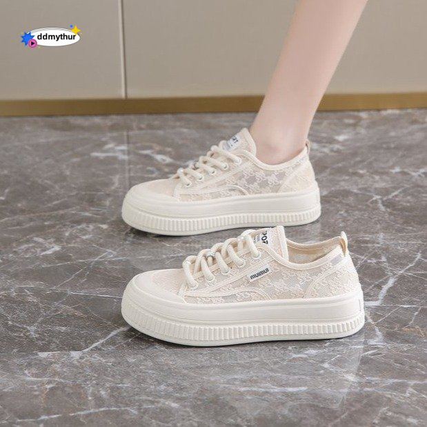 Marcher sur les nuages pêcheur pour femmes, baskets blanches 2025 nouvelles chaussures d'été en maille respirante, chaussures décontractées pol