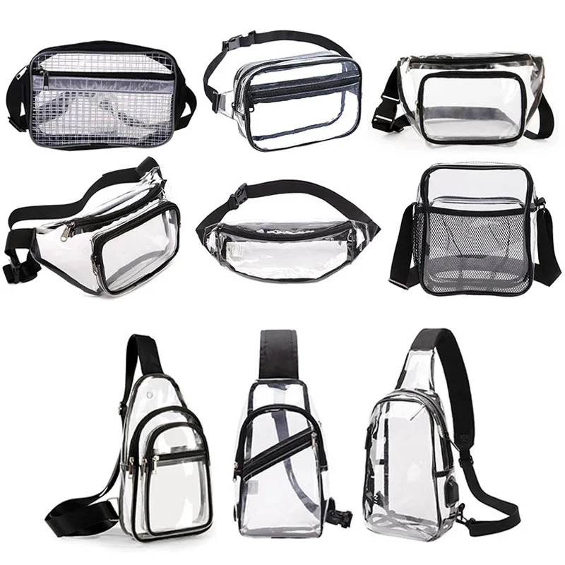 Transparent Waist Funny Pack Clear Sling Belt Bag PVC Portable Travel Hip Bum Small Purse Crossbody Shoulder Chest Phone Pouch 250530