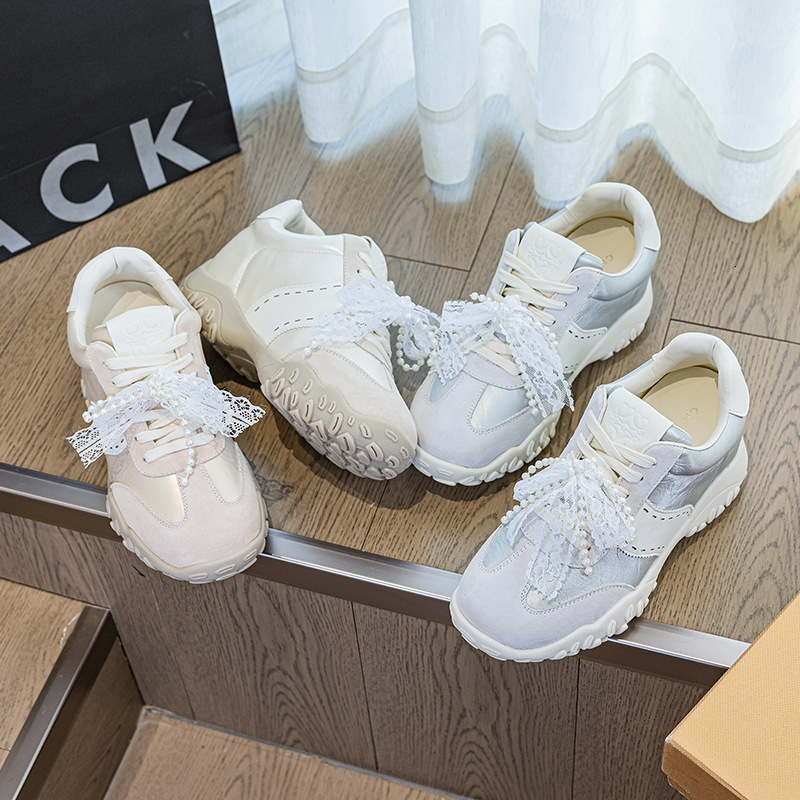 Femmes caché coin allemand formation 2025 nouveau Style européen dentelle hauteur augmentant polyvalent décontracté Agan chaussures 56005-7 ddmyt