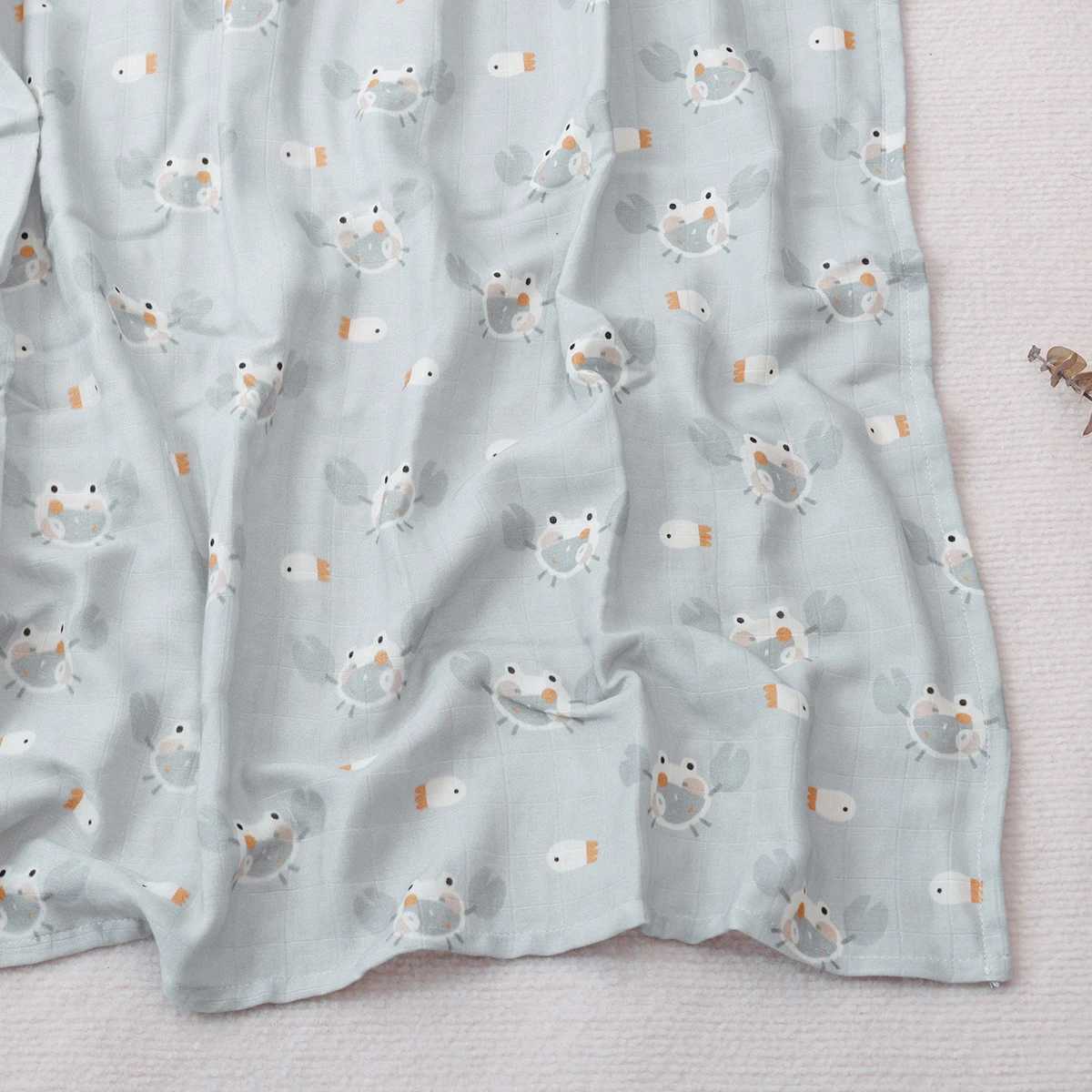 Happyflute nouveau mignon SLE 120 * 110cm Super-friendly mousseline mousseline de mousseline de coton bébé Swaddle nouveau-né couverture bébé env