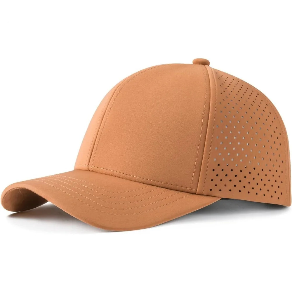Men Quick Dry Baseball Cap Laser Cut Mesh Ball Curved Brim Hat. 250610