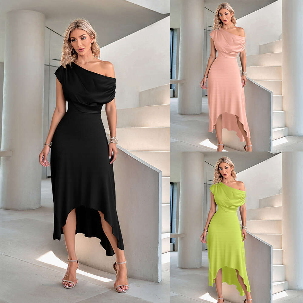 Best-seller été vêtements pour femmes Temu Design irrégulier sens couleur unie robe Ddmylion