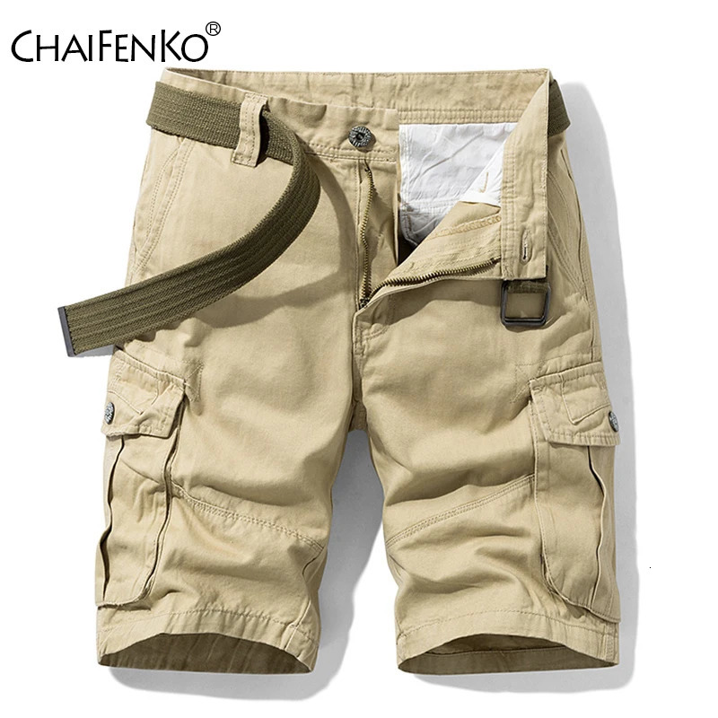 Mens 2025 Summer Cotton Military Shorts Men Fashion Multi Pocket Casual Short Pants Outdoor Tactical Cargo 250603