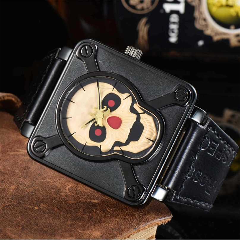 Designer watches of high quality Product Quartz Casual Mens Skull Watch Leather Strap Watch {category}