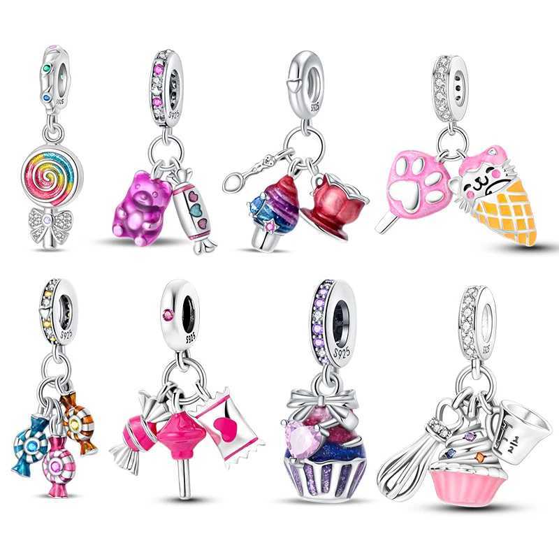 925 Silver Candy Series Lollipop Charms Beads Fits 3mm 925 Original Bracelet Necklace Womens Fine DIY Jewelry Gifts 2024 New in XJ250611-image-1061519834