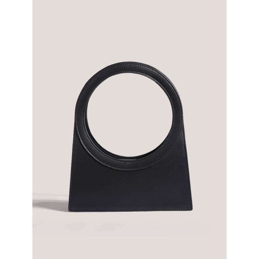 Trendy Bags New Fashion Niche Design High Quality Texture Round Ring Briefcase Hollow Handbag