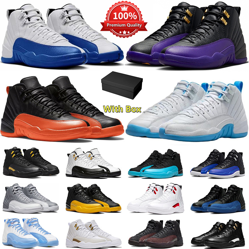Designer Basketball Shoes 12 12s With Box Sports Sneakers Men Cherry Melo Brilliant Orange Field Purple Blueberry University Blue Gold Women Outdoor