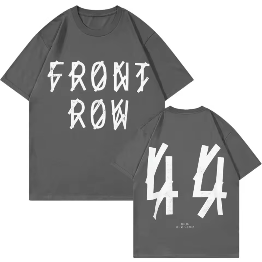 Designer Men's Summer Cotton Short Sleeve T-Shirt Crew Neck Front-Back Graphic Print Unisex Oversized Loose Fit Hip Hop Urban Streetwear Casual