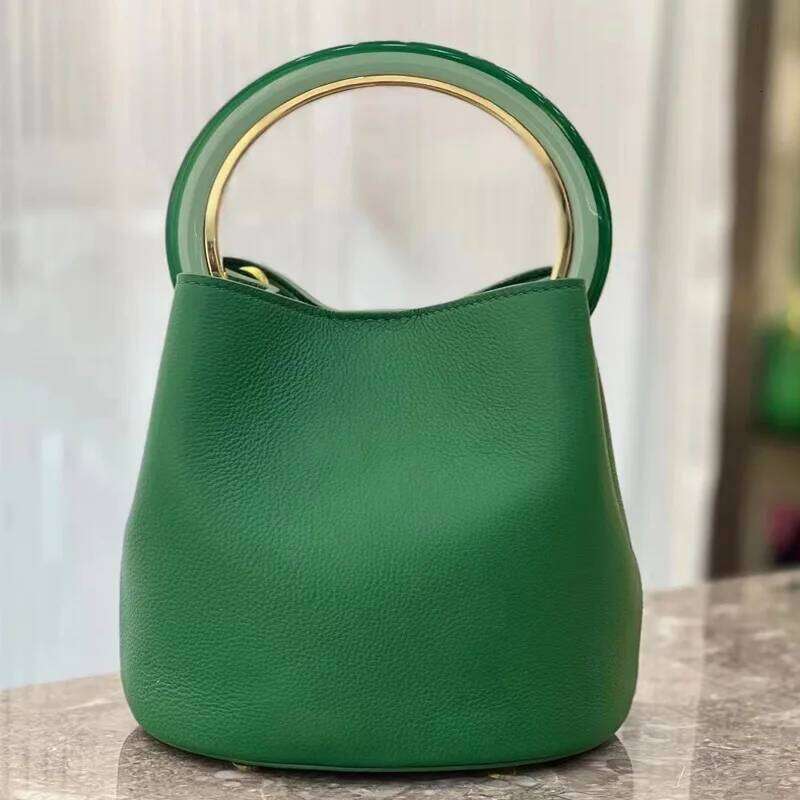 Designer Bag Fashion Large Capacity Leather Bucket For Women Design High Quality Cowhide Handbags End Elegant Lady Dinner Bag