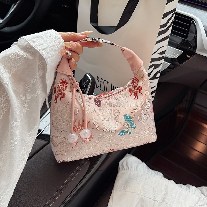Free shipping designer New Chinese Style National Trend Women Bag Fashionable Beaded Butterfly Embroidery Crossbody Bag Shoulder Bag Handbag High-en