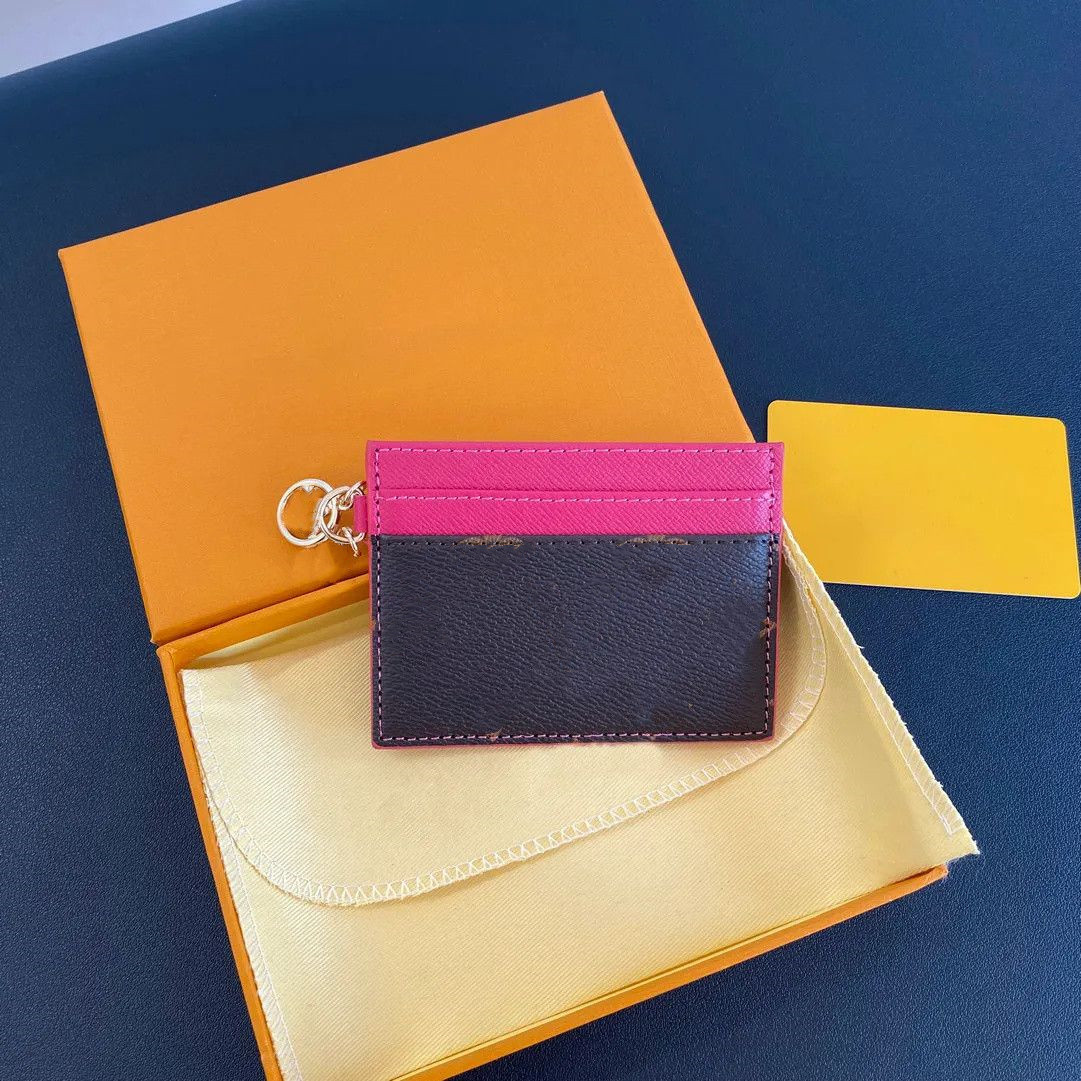 Concepteur de luxe porte-clés porte-cartes de crédit Mini portefeuille de haute qualité pour hommes monogramme en cuir classiques de fleurs purs