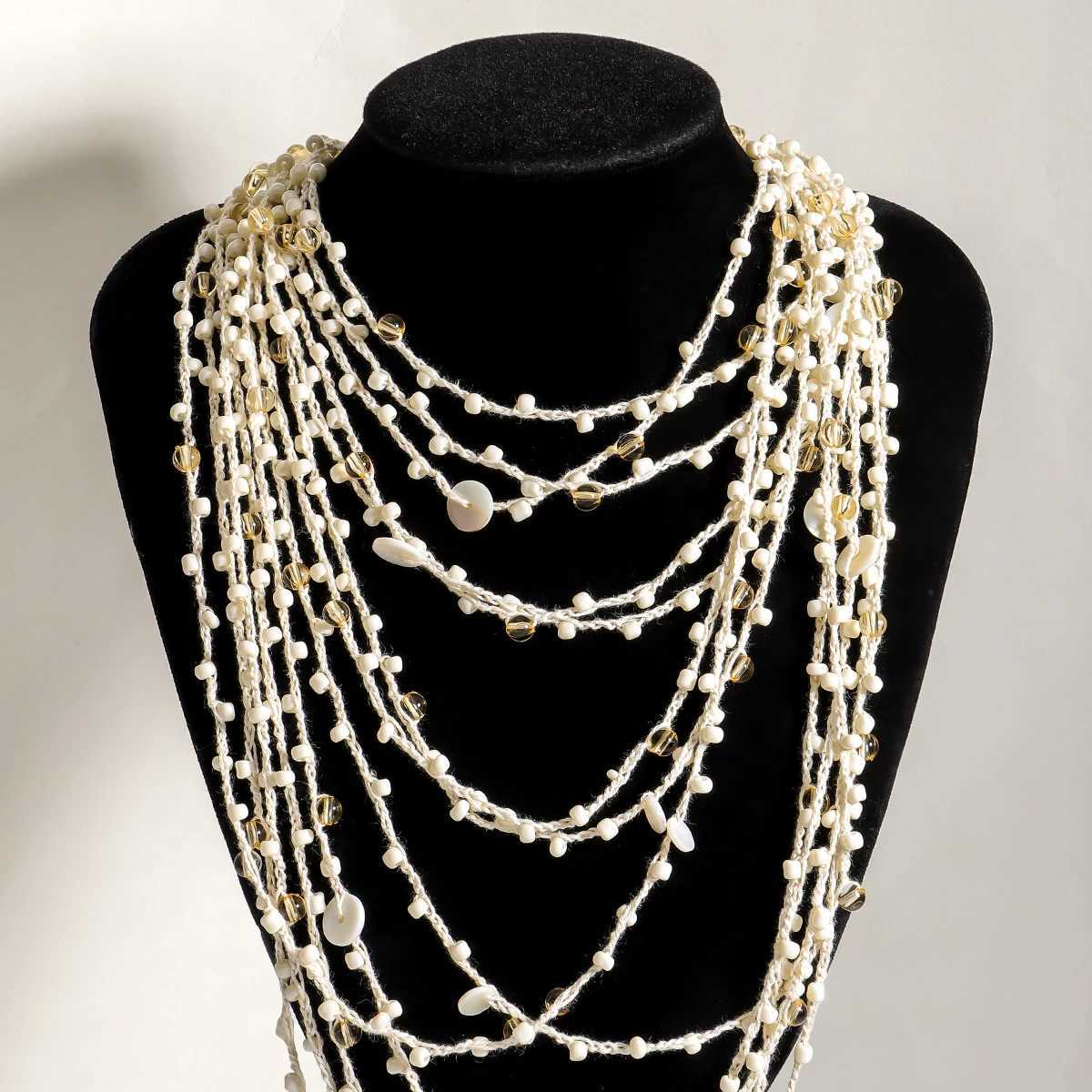 Vedawas Bohemian Handmade Beaded Rhinestones Multilayer Body Chain Elegant Vacation Party Banquet Women Accessories W250611-image-1061511286