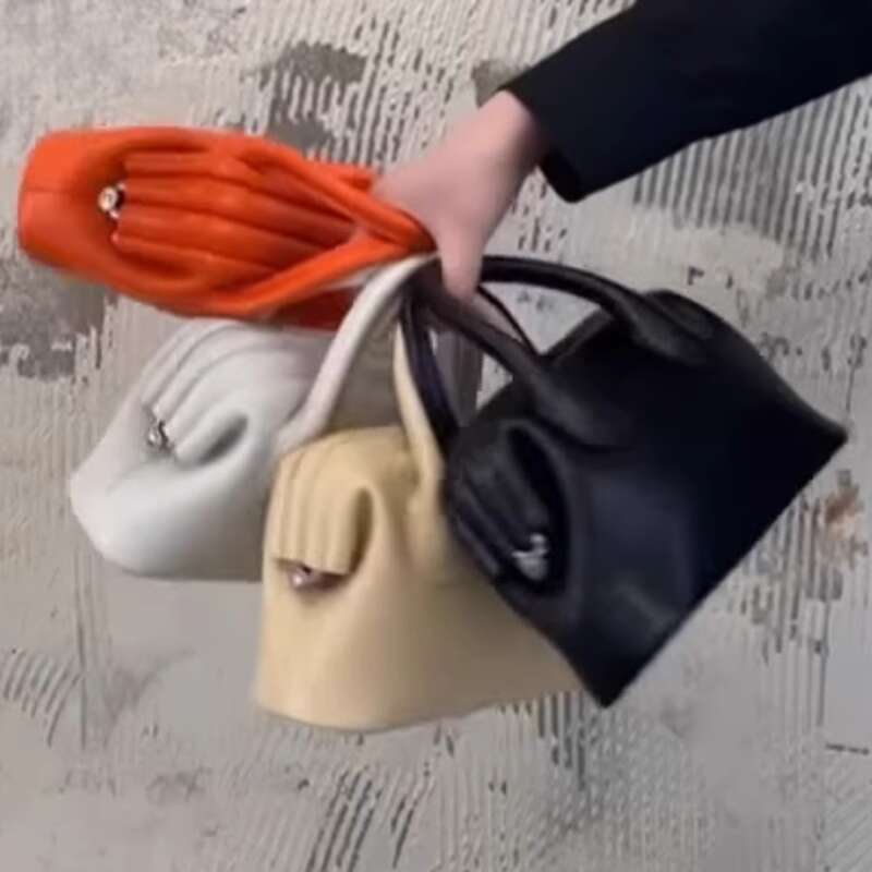 High End Texture Niche Autumn Winter New Korean Design Catfish Bag Crossbody Boston Handbag