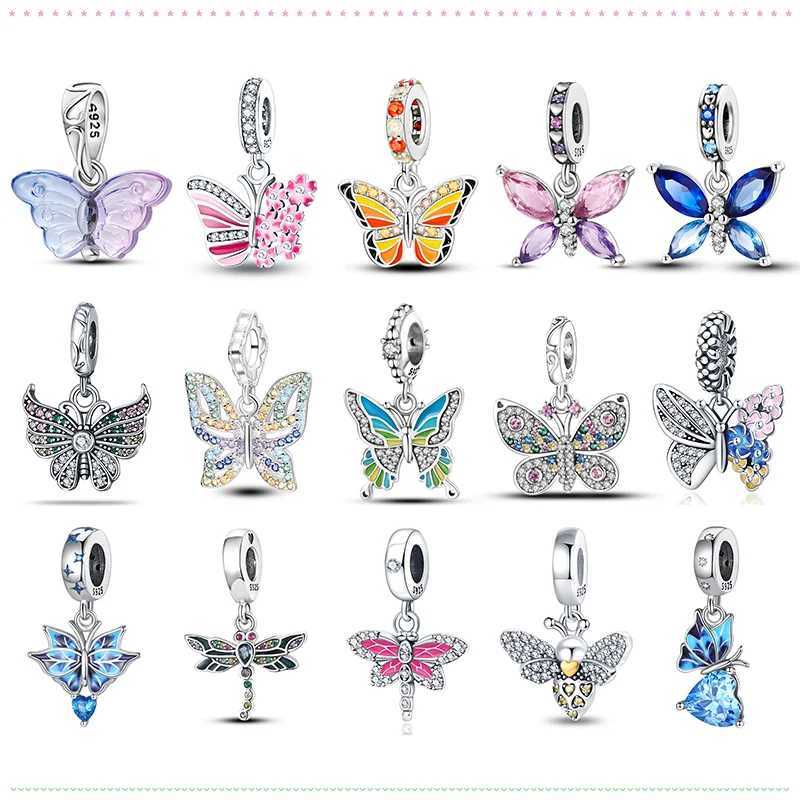 2024 New 100% 925 Sterling Silver Colorful Butterfly And Dragonfly Charm Beads Fit Brand Original Bracelet DIY ProductionXJ250611-image-1061516776