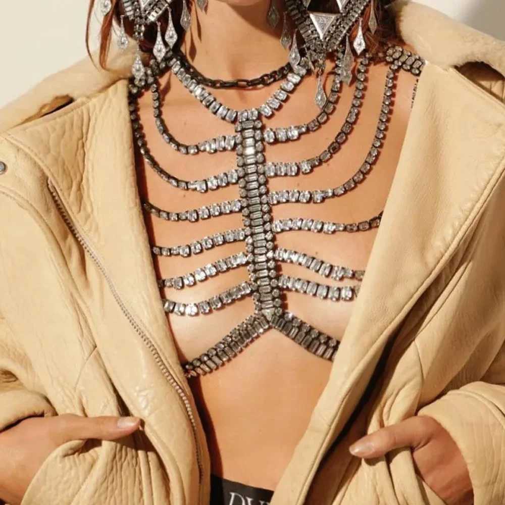 Stonefans Sexy Rhinestone Multilayer Body Chain Jewelry for Women Summer Bikinis Crystal Chest Chain Bra Lingerie Festival Gift W250611-image-1061510905